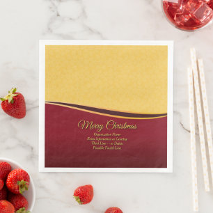 Change ALL Text Organization Christmas Paper Dinner Napkins