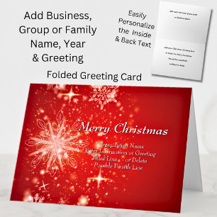 Change ALL Text Organization Christmas Party Card