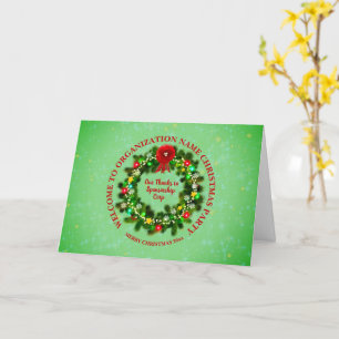 Change ALL Text Organization Christmas Party Card