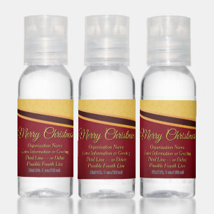 Change ALL Text Organization Christmas Party Hand Sanitizer
