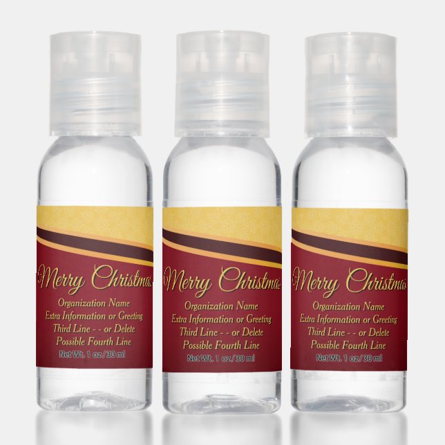Change ALL Text Organization Christmas Party Hand Sanitizer (Set)