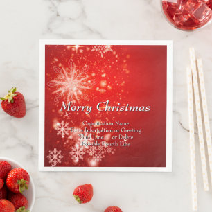 Change ALL Text Organization Christmas Party Paper Dinner Napkins