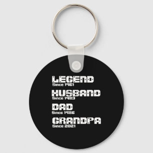 Change Any Detail Legend Husband Dad Grandpa Keychain