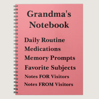 Change ANY Text - Grandmother Dementia Notebook
