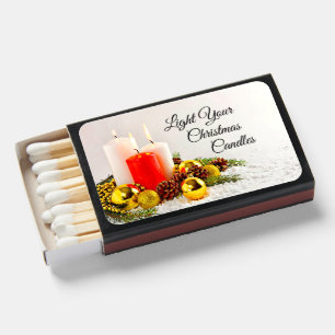 Change ANY Text - Light the Christmas Candles      Matchboxes