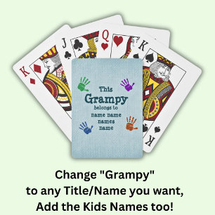 Change ANY Text - This Grampy Belongs to Poker Cards
