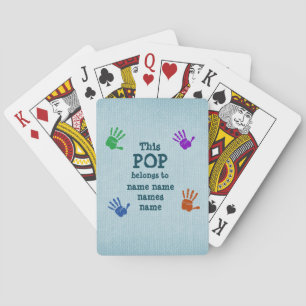 Change ANY Text - This Pop Belongs to..Grandfather Poker Cards