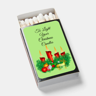 Change ANY Text - To Light Your Christmas Candles  Matchboxes