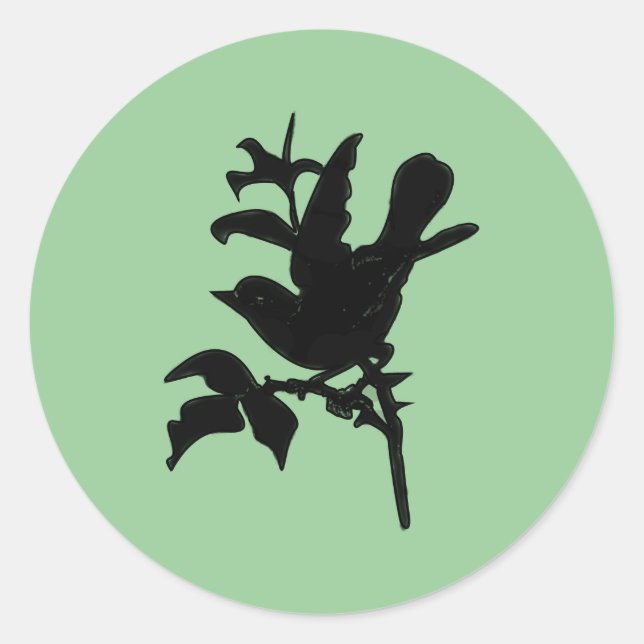 Change Background Color Classic Round Sticker (Front)