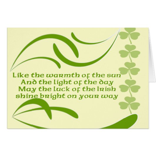 Change background color-Irish Blessing Cards (Front Horizontal)