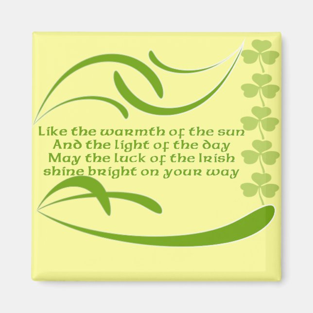 Change background color-Irish Blessing Magnet (Front)