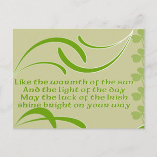 Change background color-Irish Blessing Postcard