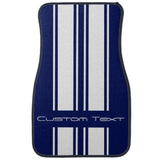 Change Background To Match Car - White Stripe Floor Mat