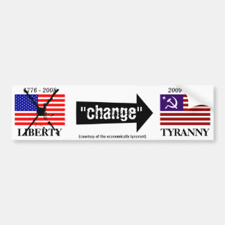 "change" bumper sticker