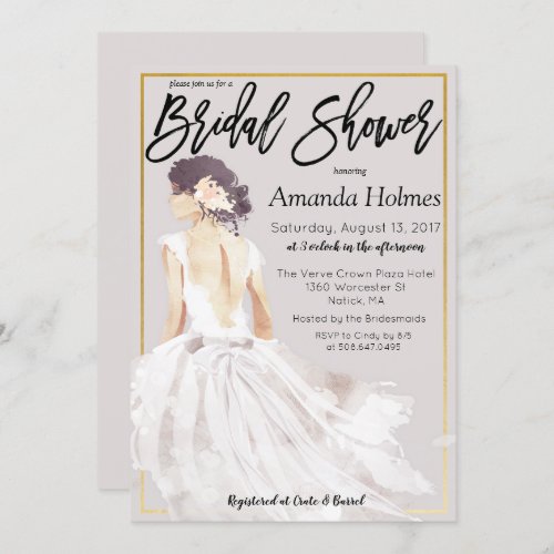 CHANGE COLOR _ Fashion Bridal Shower Invitation