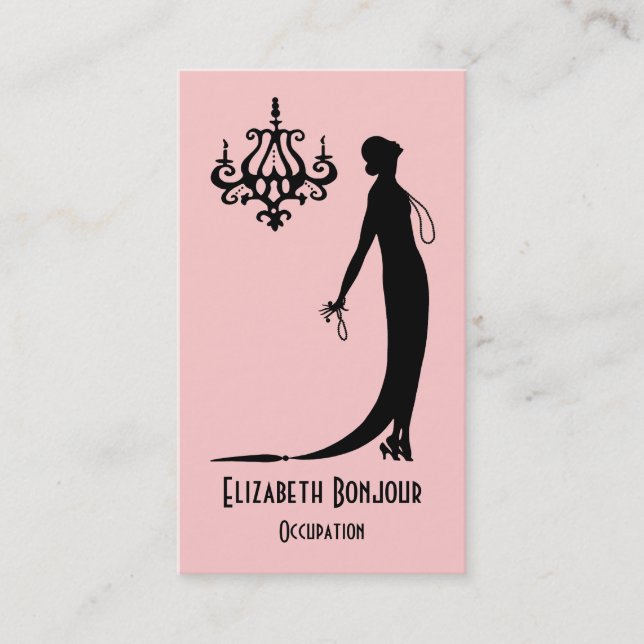 CHANGE COLOR Moi Fashion Plate ~ Business Card (Front)