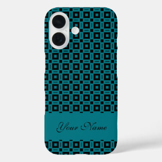 Change Colors! Funky Retro Squares Dots Pattern iPhone 16 Case