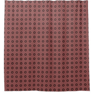 Change Colors! Modern Octagon Shape Pattern in Red Shower Curtain