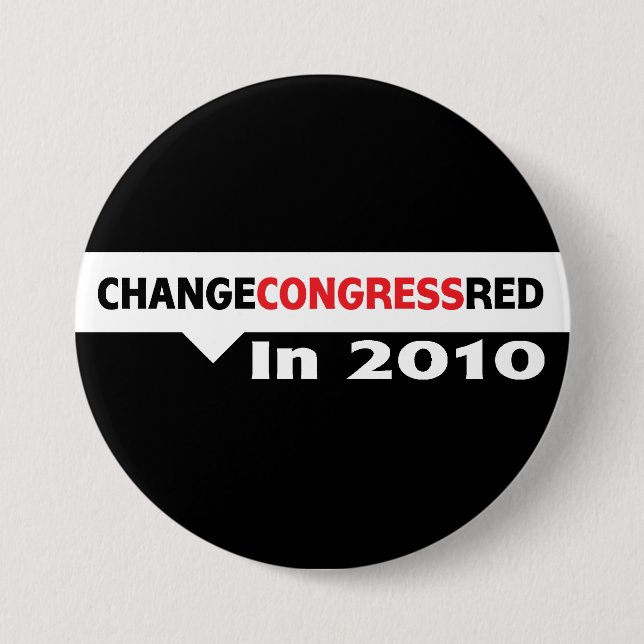 Change Congress Red in 2010 Pinback Button (Front)