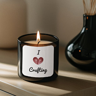 Change Crafting to Any Word 3-in Square Stickers