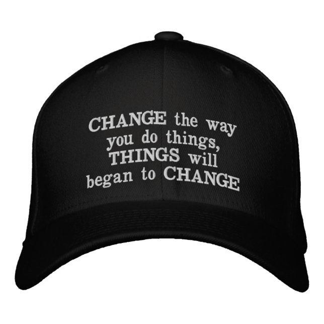 CHANGE EMBROIDERED BASEBALL CAP (Front)
