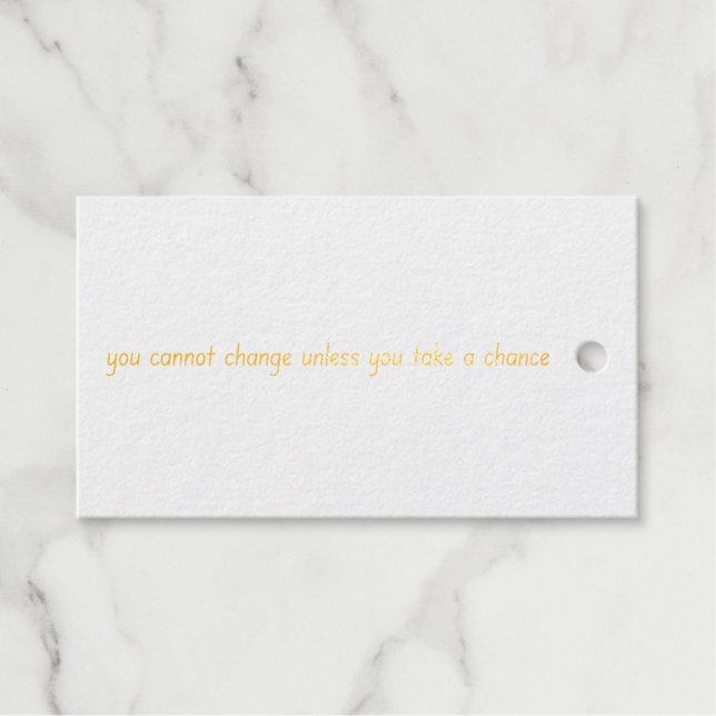 Change Foil Gift Tag (Front (Horizontal))