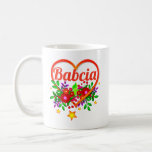 Change Grandmother Name -  Babcia Heart & Flowers Coffee Mug<br><div class="desc">Change this to the name you use for your Grandmother. A perfect gift for Mother's Day,  her Birthday,  or at Christmas - - See my store for lots more great Grandparent Gifts.</div>