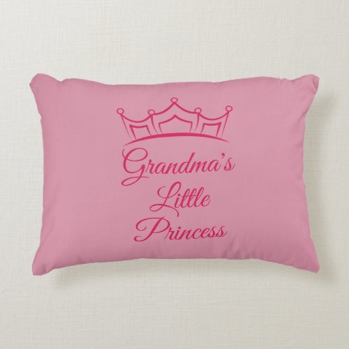 Change Grandmother Name Grandmas Little Princess Accent Pillow