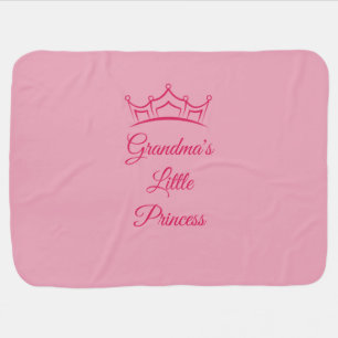 Change Grandmother Name Grandma's Little Princess  Baby Blanket