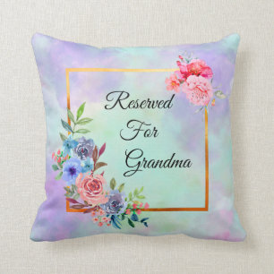 Change Grandmother Name Text Reserved for Grandma Throw Pillow