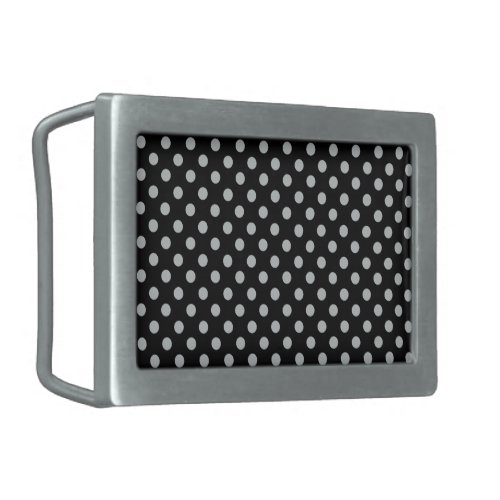 Change Gray Polka Dots Any Color Click Customize Rectangular Belt Buckle