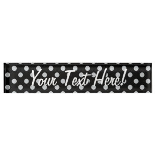 Change Grey Polka Dots Any Color Click Customize Desk Name Plate