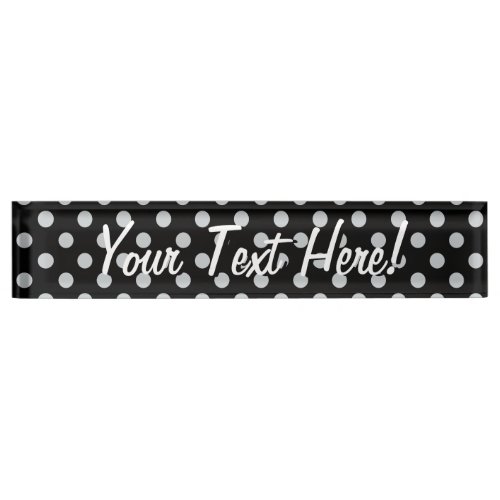 Change Grey Polka Dots Any Color Click Customize Desk Name Plate