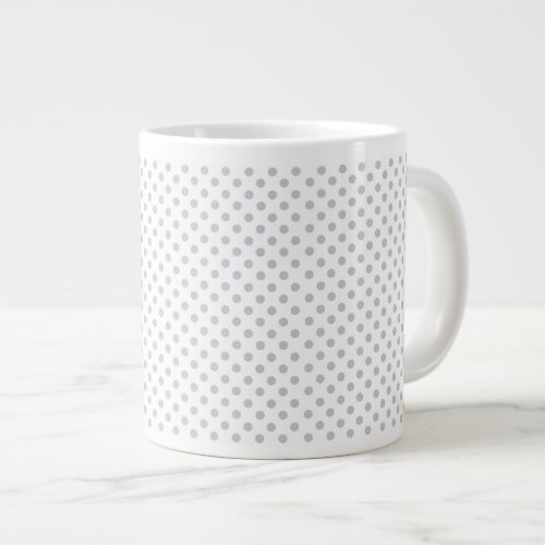 Change Grey Polka Dots Any Color Click Customize Large Coffee Mug