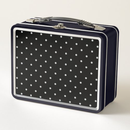 Change Grey Polka Dots Any Color Click Customize Metal Lunch Box