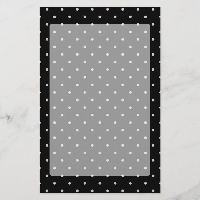 Change Grey Polka Dots Any Color Click Customize Stationery (Front)