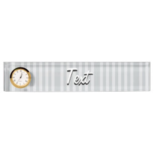 Change Grey Stripes to  Any Color Click Customize Desk Name Plate