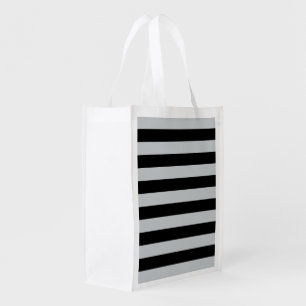 Change Grey Stripes to  Any Color Click Customize Reusable Grocery Bag
