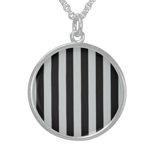 Change Grey Stripes to  Any Color Click Customize Sterling Silver Necklace