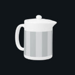 Change Grey Stripes to  Any Color Click Customize Teapot<br><div class="desc">Please make sure to customize the color for the front and the back of products with two sides or multiple elements. Easily change the color of these stripes design from the preset grey and shaded white to any color of your choice in one step and see what you get. Just...</div>