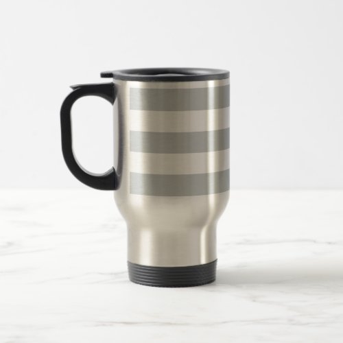 Change Grey Stripes to  Any Color Click Customize Travel Mug