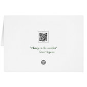 Change in the weather, Sunflower card (Back Horizontal)