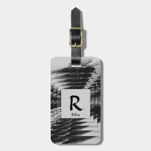 Change Initial Add delete NameBlack Brush     Luggage Tag