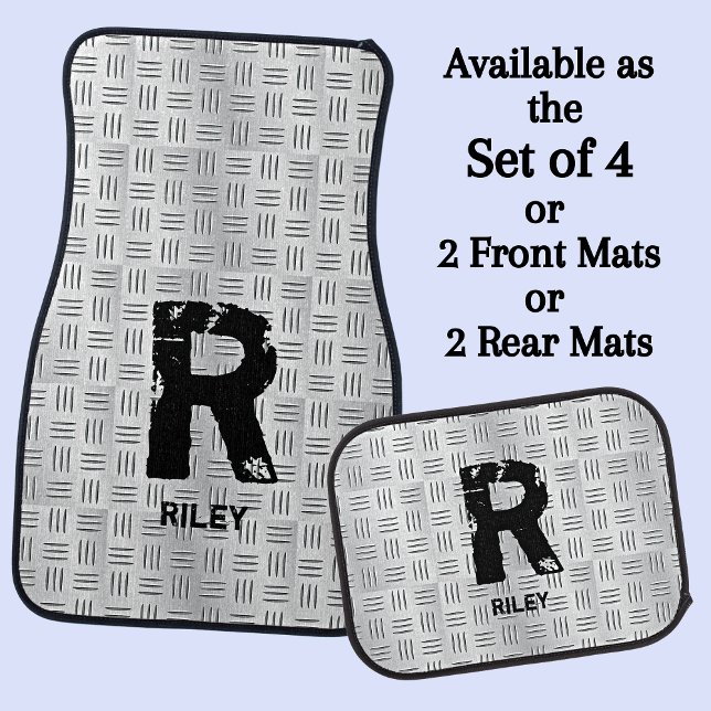 Change Initial, Add (delete) Name, Checker Plate,  Car Floor Mat (Creator Uploaded)