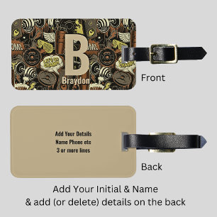 Change Initial, Add (delete) Name, Gym Life Luggage Tag