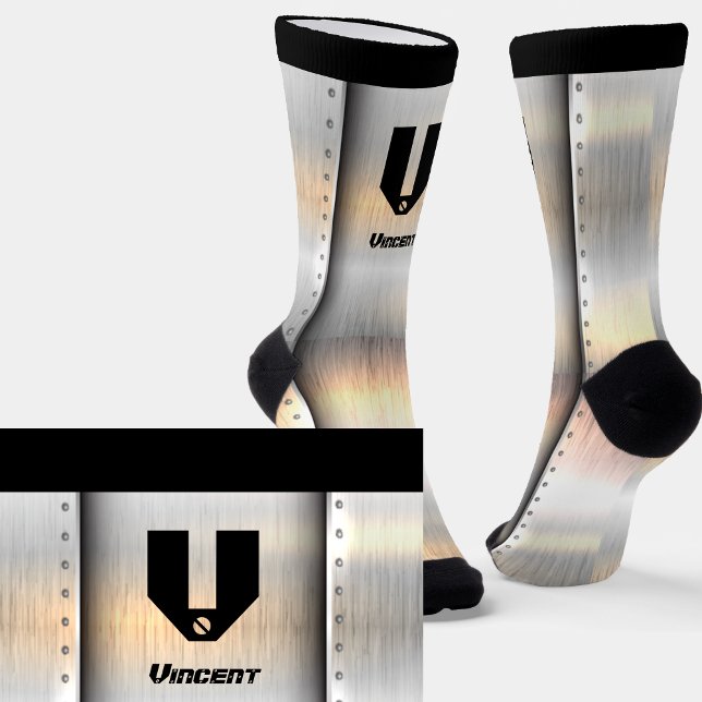 Change Initial, Add (delete) Name, Metal Strips  Socks (Creator Uploaded)