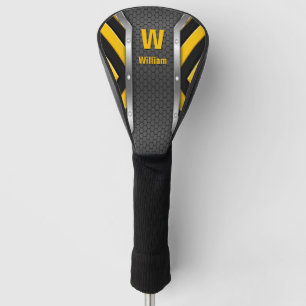 Change Initial, Add (delete) Name, Safety Yellow   Golf Head Cover