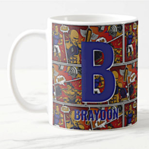 Change Initial Add Name A B C D E F G  Pop Art Gym Coffee Mug