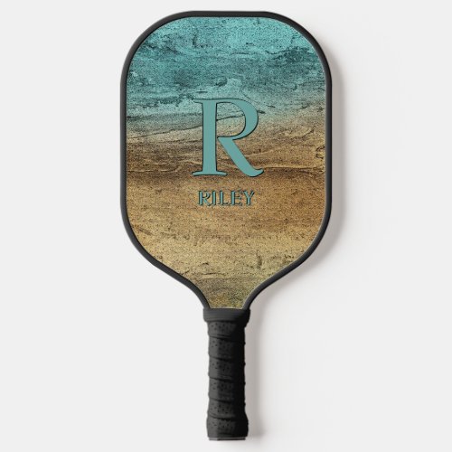 Change Initial Add Name Abstract Sand Paint Pickleball Paddle