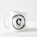 Change Initial Add Name Distorted Circle A B C D Coffee Mug<br><div class="desc">Change it to any Initial you want and Add the Name to this  "Black Distorted Circle" design - - See my store for lots more great gift ideas. See the Men's Mugs Category for more designs like this.</div>